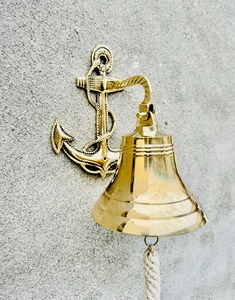 Campana marítima de latón para cocinas o iglesias, con asa para colgar, para uso en interiores y exteriores, campana de puerta, campanas metálicas sólidas - Product Image 2