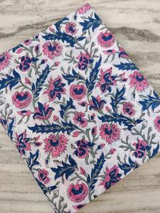Tela de algodón suave y transpirable con estampado floral, ecológica, reutilizable, personalizada, proveedor de tela con estampado en bloque para pedidos al por mayor - Product Image 2