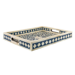 Alta demanda, bandeja de servicio con incrustaciones de hueso ecológica hecha a mano para mesas, espacios de vida, lavavajillas, exportador indio seguro - Product Image 1