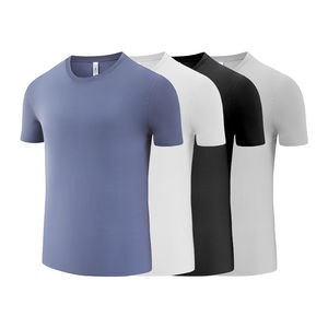 Ropa Deportiva de Primera Calidad para Hombre, Camisetas de Gimnasio y Fitness, Camiseta de Cuello Redondo Lisa para Hombre, Spandex/Poliéster, Logotipo Personalizado - Product Image 6