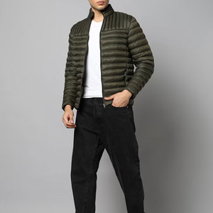 Chaqueta Acolchada de Lona con Capucha para Hombre, Diseño Personalizado OEM de Alta Calidad, con Logotipo Personalizado en la Parte Delantera, Tallas Grandes - Product Image 5