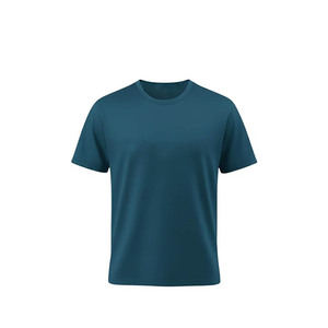 T-shirt personnalisé pour homme en polyester/coton respirant, uni, à manches courtes, avec logo personnalisé - Product Image 6