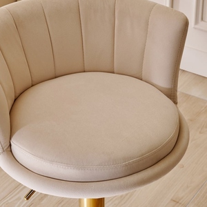 Byron PU Leather <b>Adjustable</b> <b>Bar</b> <b>Stool</b> Metal Base Sandblasted Walnut Finish Counter Height Commercial Use Contemporary Modern No - Product Image 2