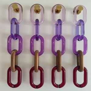Indian Accents <b>Decor</b> ChaiLinks Resin Handcrafted <b>Ladder</b> Belt Modern Home <b>Decor</b> Hanging Chain Shiny Finish High Quality Oval Link - Product Image 1