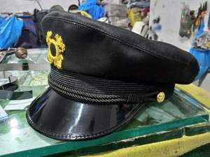 Casquette de marin vintage New Lancaster en coton noir, broderie faite main avec fils métalliques, haute qualité, unisexe, pour l'extérieur - Product Image 5