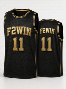 Camiseta de Baloncesto Sublimada con Nombre de Equipo Personalizado Force 2 Win F2W-BBJ-005, Unisex, Transpirable, de Secado Rápido, Blanca y Azul, Deportiva - Product Image 3