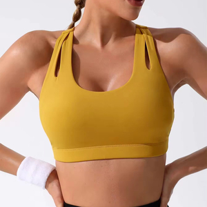 Durable Material Women Backless High Support Yoga Sports Bra Custom Front Option Anti Wrinkle Wholesale Rate High Quality - Product Image 6