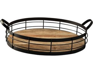 Cesta de madera y alambre de primera calidad con marco metálico para servir alimentos y bebidas - Product Image 4