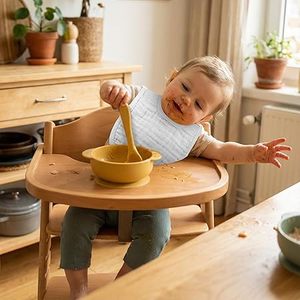 Bavoirs en mousseline pour nouveau-nés 95% bambou 5% élasthanne Douceur et confort extensibles - Product Image 6