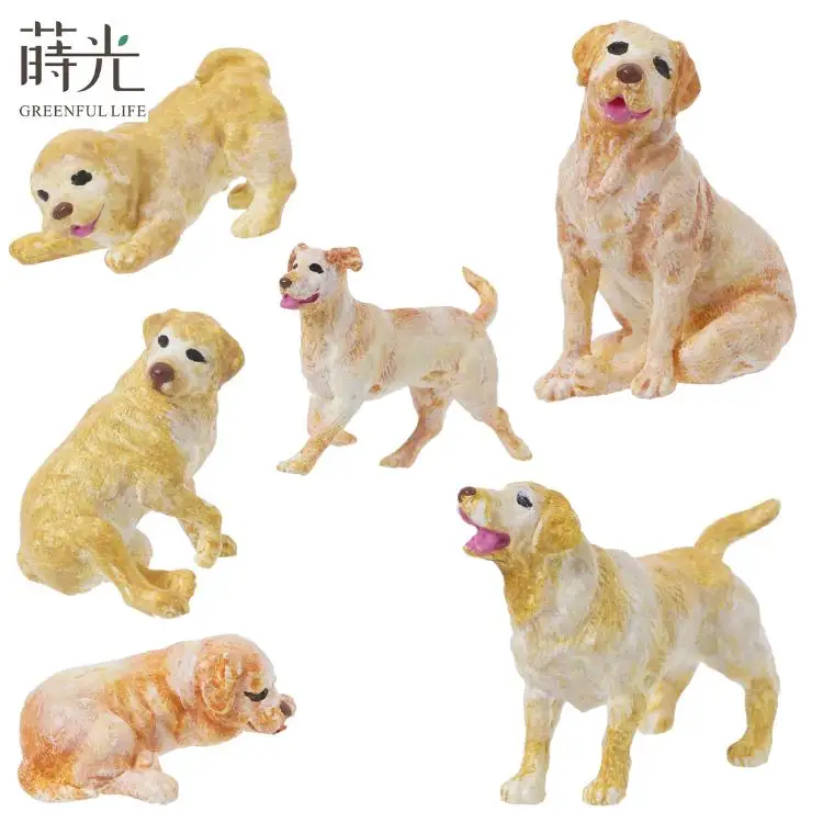 [2.9] Décoration de chien Mini décor de jardin Terrarium Miniature Accessoires Figurines en résine