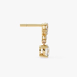 Pendientes Colgantes de Oro de 14K con Diamantes Cultivados en Laboratorio, Forma Marquesa, Joyería Elegante, Regalo para Mujer, para Fiestas y Eventos - Product Image 6