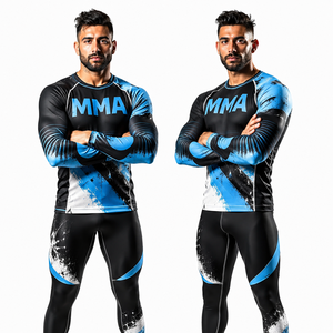 Rashguard de compression professionnel personnalisé à manches longues pour BJJ et MMA, imprimé par sublimation, pour grappling, sparring et entraînement - Product Image 3