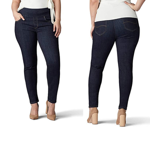 Jean slim taille haute pour femme, dernière collection, délavé, décontracté, tendance, séchage rapide, respirant, en denim, personnalisable OEM - Product Image 6
