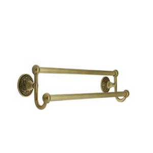 Classic Wall Mounted Towel <b>Bar</b> Stainless Steel Ornate Backplate <b>Shower</b> Accessory - Product Image 6