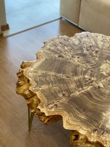 Live Edge Wood Slice <b>Coffee</b> <b>Table</b> Rustic Natural Tree Ring Design Handmade Irregular Shape Indoor Furniture Living Room Decor - Product Image 2