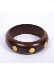 Bracelet en bois fait main écologique pour femmes, couleur bois naturel, personnalisable, à suspendre au mur, cadeau de mariage, fabriqué en Inde - Product Image 6