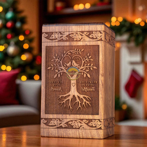 Handcrafted lifetree urn & Natural Wood Cremation Urn Ashes <b>Box</b> Artistic Funeral <b>Memorial</b> Keepsake by AYAANS - Product Image 3