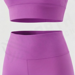 Conjunto deportivo sin costuras de talla grande para mujer, conjunto de dos piezas con efecto push-up, ropa deportiva para yoga, ropa de fitness de cintura alta - Product Image 5