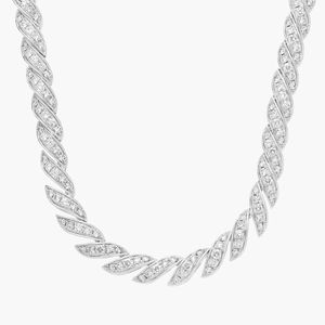 Diamond Slinky Fashion Eternity <b>Necklace</b> in White Gold - Product Image 1