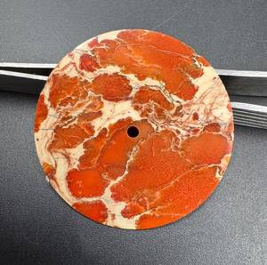 Esfera de Reloj de Jaspe Naranja Sedimentario de 37 mm y 0.70 mm con Patrón Natural - Product Image 4