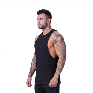 Men's <b>Black</b> Solid Color O-Neck <b>Knitted</b> <b>Tank</b> <b>Top</b> Casual Wear - Product Image 1