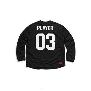 Maillot de football américain surdimensionné personnalisé en mesh à manches longues, streetwear, haut de sport, numéro sublimé imprimé, uniforme d'équipe, OEM en gros - Product Image 4