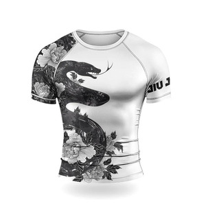 Camiseta de Compresión Deportiva Personalizada con Transferencia Térmica, Camiseta de Compresión Elástica para Entrenamiento de MMA, Unisex - Product Image 1