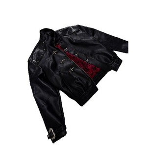 Chaqueta de Motociclista de Cuero Negra para Hombre, Manga Larga, Resistente al Viento, Estilo Invernal, Informal, Cortavientos, a la Moda - Product Image 6