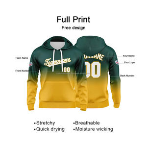 Sudaderas con Capucha de Fútbol Americano con Logotipo Personalizado para Hombre, Venta al por Mayor, Ropa Deportiva de Equipo con Estampado por Sublimación, Sudaderas Holgadas de Forro Polar - Product Image 2