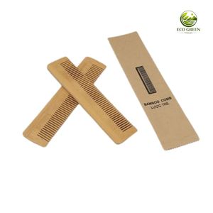 Juego de Peines Acondicionadores de Bambú Modelo Zina, Artículos de Aseo Ecológicos para Hoteles, Marca del Cliente Según se Solicite - Product Image 1