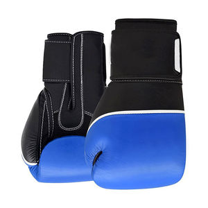 Guantes de Boxeo de Piel de Vacuno con Logotipo Personalizado, Guantes de Entrenamiento de MMA y Sanda Profesionales de Alta Calidad, Secado Rápido, con Cierre de Velcro - Product Image 2