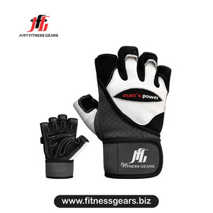 2026 Half Finger Leather Gym Gloves Adjustable Wrist <b>Strap</b> Weight Lifting Unisex - Product Image 3