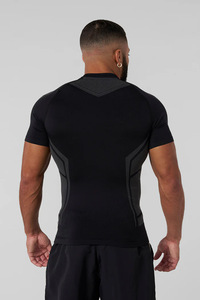 T-shirt de sport compressif pour homme à séchage rapide, manches courtes, coupe ajustée, respirant, pour musculation et entraînement - Product Image 4