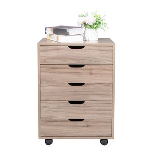 Cassettiera in Legno con Cinque Cassetti Gary in MDF e PVC - Product Image 4