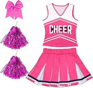 Tenues d'entraînement de cheerleading 100 % polyester à séchage rapide, prix bas, vente en gros, uniformes de cheerleading personnalisés, ensembles pour filles, design imprimé - Product Image 4