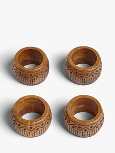 Anneaux de serviette en bois écologiques modernes pour décoration de mariage - Taille et forme personnalisables, artisanat de luxe - Product Image 2