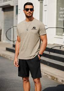 Camiseta de Manga Corta Casual para Hombre, Marca AMY, 100% Algodón, Corte Regular, Lisa, con Logotipo Personalizado Bordado en la Parte Delantera, Venta al Por Mayor - Product Image 2