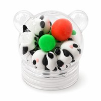 Set Penghapus Promosi Panda Lucu dan Modis, Penghapus Karet Mini Kawaii, Alat Tulis Bertema Hewan Kreatif untuk Anak-Anak, Mainan Sekolah