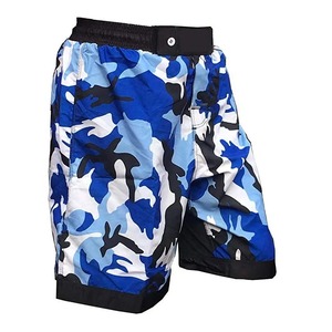 Shorts de bain pour hommes à imprimé par sublimation, séchage rapide, respirants, taille mi-haute élastique, décontractés, sportifs, avec poches, 100% coton - Product Image 3
