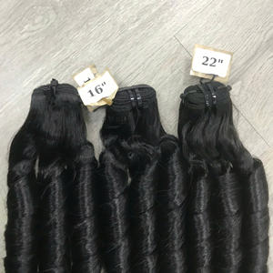 Factory Priced Virgin Bouncy <b>Curly</b> Vietnamese Hair Extensions Super Double Drawn <b>Bundles</b> 100% Human Hair - Product Image 3