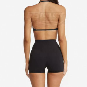 Conjunto de Yoga para Mujer con Logotipo Personalizado, Cintura Alta, Transpirable, Secado Rápido, para Gimnasio y Deportes, Estampado Sólido - Product Image 3