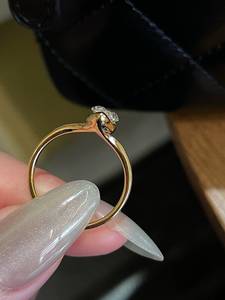Bague de fiançailles et de mariage solitaire en diamant taille marquise certifiée IGI, plaquée or, VVS1, pour femme - Product Image 3