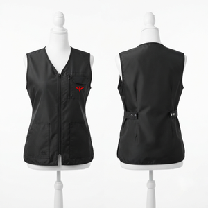 Camisa de Manga Corta con Cuello en V y Cierre para Hombre, Color Negro, con Logotipo Rojo en los Bolsillos, Ropa Casual de Invierno, de Lona, Secado Rápido, Transpirable y Ecológica - Product Image 2