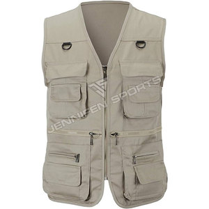 Nuevo Chaleco Masculino Personalizado de Secado Rápido con Múltiples Bolsillos, 100% Algodón, Tela de Lona, Chaleco Casual para Hombre, Chaleco de Caza para Hombre - Product Image 1