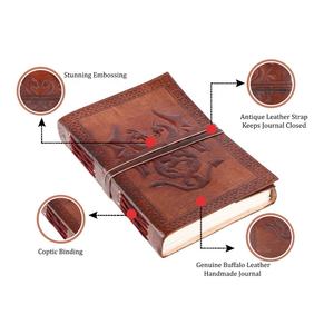 Journal d'agenda A4 en cuir véritable vintage fait à la main, style de bureau à l'aspect antique - Product Image 2