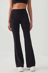 Custom Printed <b>Split</b> Hem Flare Pants Women High Waisted Yoga <b>Trousers</b> Wide Leg Fitness Leggings OEM Supplier - Product Image 6