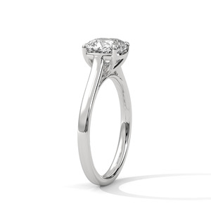 Magnifique bague solitaire en or 14 carats avec moissanite, bague de luxe pour tous les jours pour femmes - Product Image 3