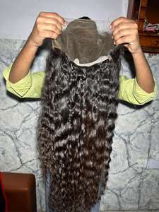 Peluca de Encaje HD 13x4, Cabello Indio Rizado Real, Cabello Indio de un Solo Donante, Directo de Fábrica, Cabello Indio de Primera Calidad Más Vendido - Product Image 4