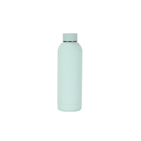 Thermos en acier inoxydable à double paroi de 500 ml, isolation thermique de 12 à 24 heures, sans BPA, finition en caoutchouc, toucher doux, couleurs en stock