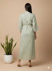 Floral Print Kaftan Midi Dress Long Cotton Caftan Women Beach Coverup <b>Boho</b> Loungewear Indian Ethnic Wear Natural Waist Stylish - Product Image 2